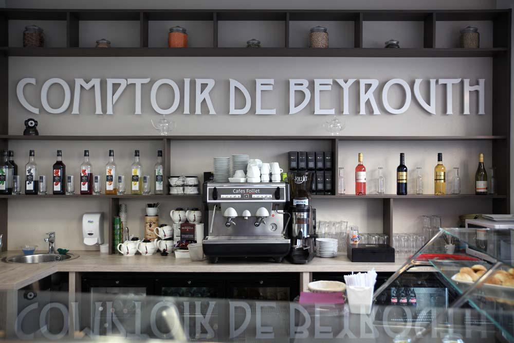 Aménagement Comptoir de Beyrouth Traiteur Restaurant Lyon3, Pauline Rudolf, architecte d'intérieur Lyon France
