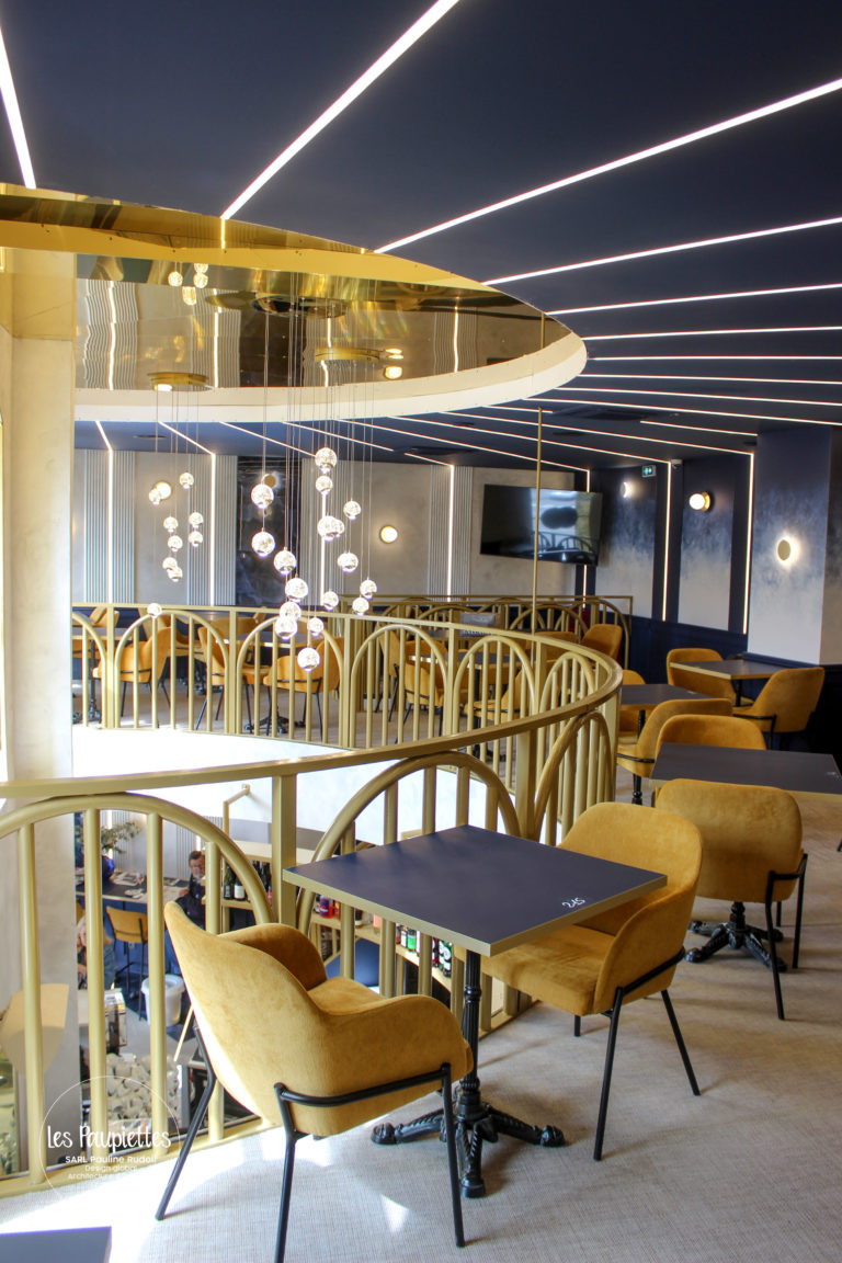 SARL PAULINE RUDOLF Architecture interieur graphisme design globale restaurant brasserie LA ROTONDE Tassin