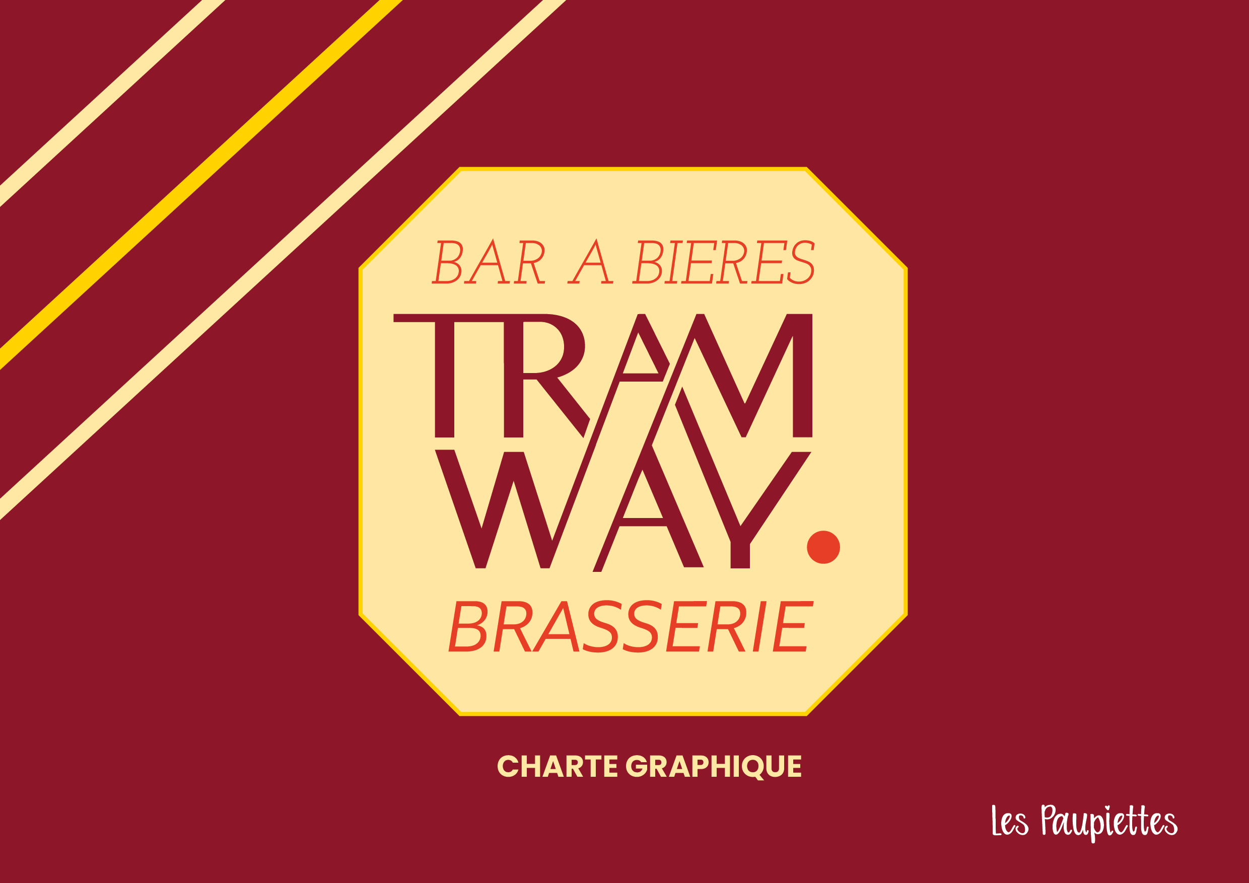 SARL Pauline Rudolf Les Paupiettes architecture intérieur graphisme Le Tramway bar restaurant brasserie bar à bières lyon Part Dieu logo enseigne fresque décoration lyon Caluire et Cuire