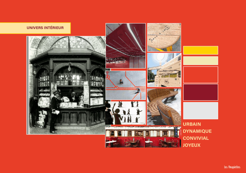 SARL Pauline Rudolf Les Paupiettes architecture intérieur graphisme Le Tramway bar restaurant brasserie bar à bières lyon Part Dieu logo enseigne fresque décoration lyon Caluire et Cuire
