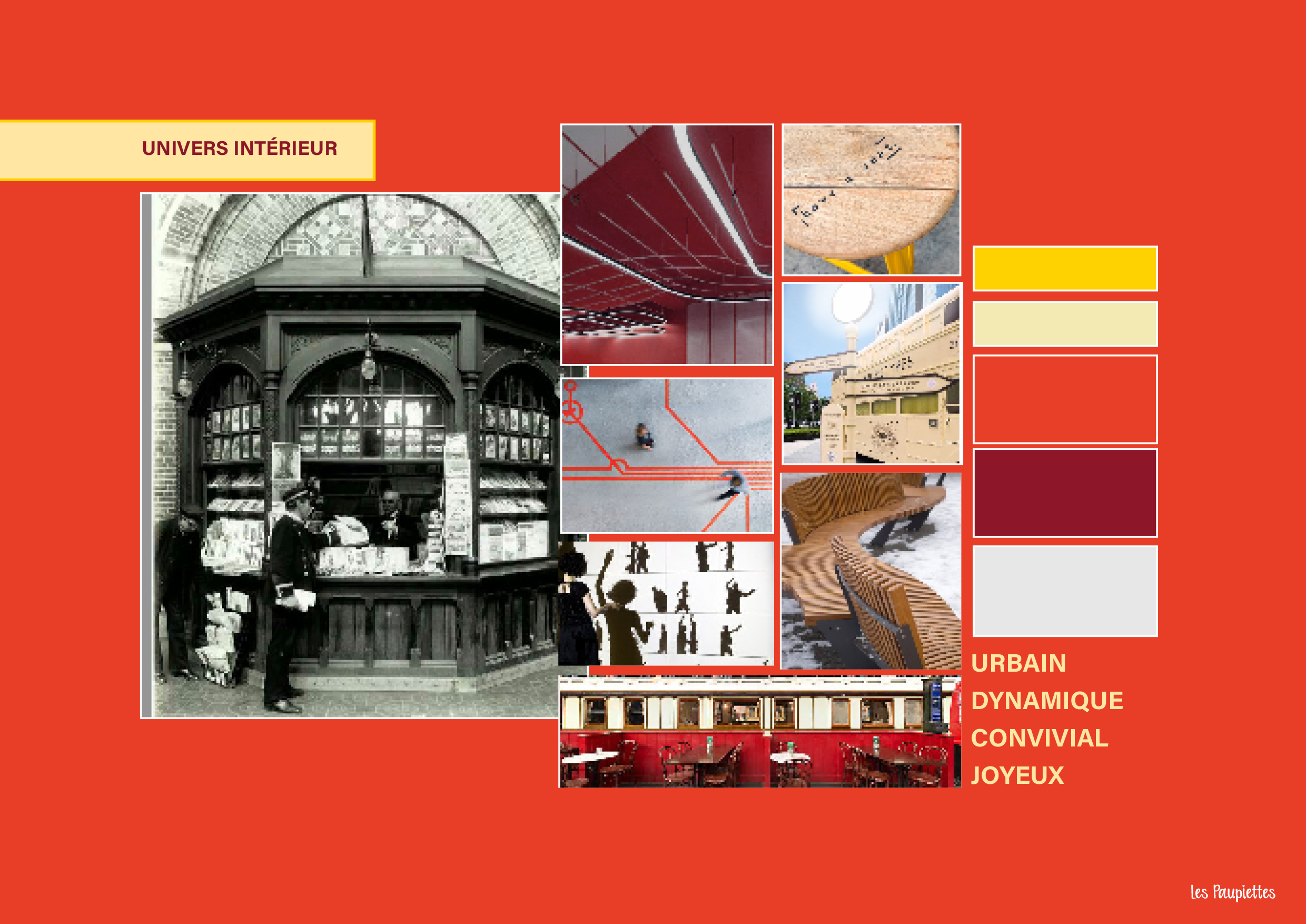SARL Pauline Rudolf Les Paupiettes architecture intérieur graphisme Le Tramway bar restaurant brasserie bar à bières lyon Part Dieu logo enseigne fresque décoration lyon Caluire et Cuire