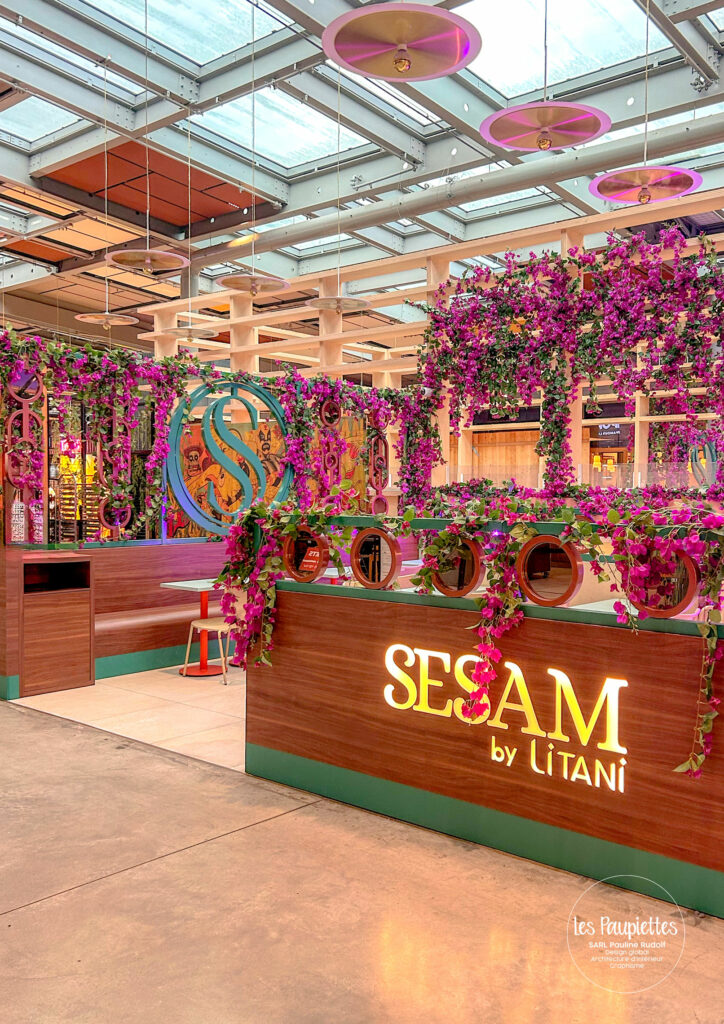 SARL Les Paupiettes Pauline Rudolf architecture interieur graphisme Sesam by litani centre commercial la part-dieu westfield restaurant libanais sur place a emporter