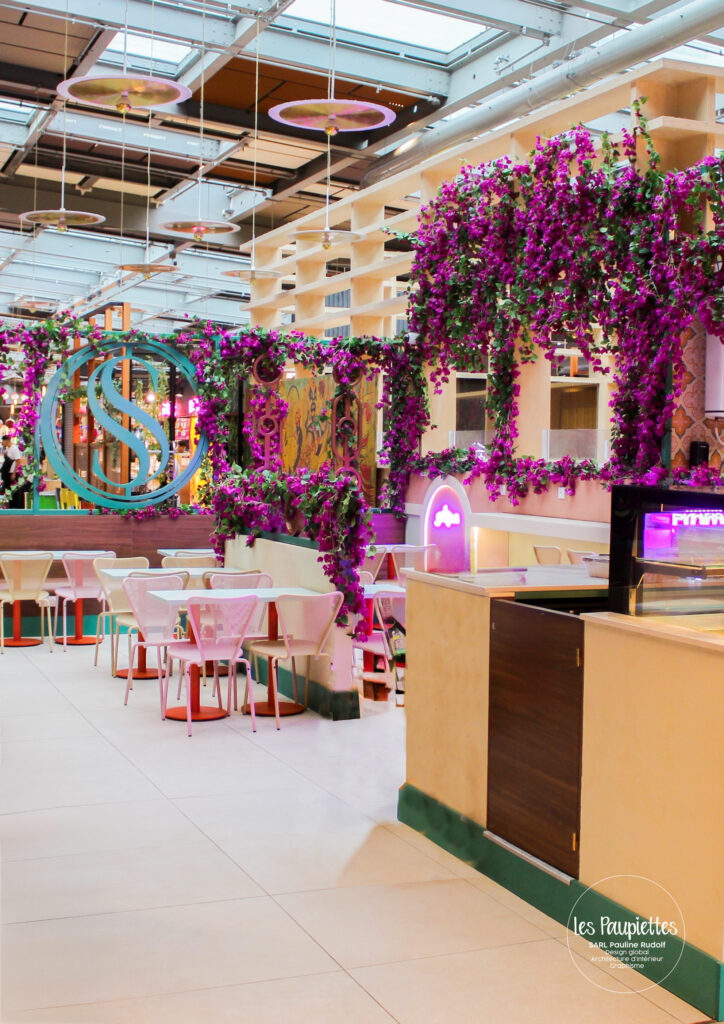 SARL Les Paupiettes Pauline Rudolf architecture interieur graphisme Sesam by litani centre commercial la part-dieu westfield restaurant libanais sur place a emporter