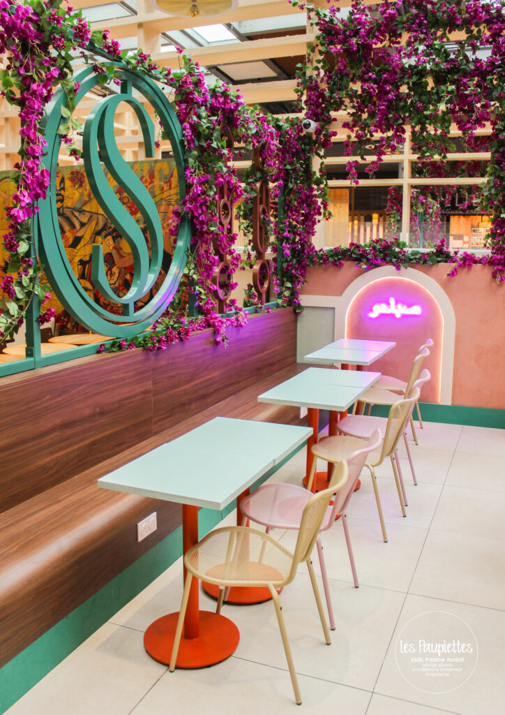 SARL Les Paupiettes Pauline Rudolf architecture interieur graphisme Sesam by litani centre commercial la part-dieu westfield restaurant libanais sur place a emporter