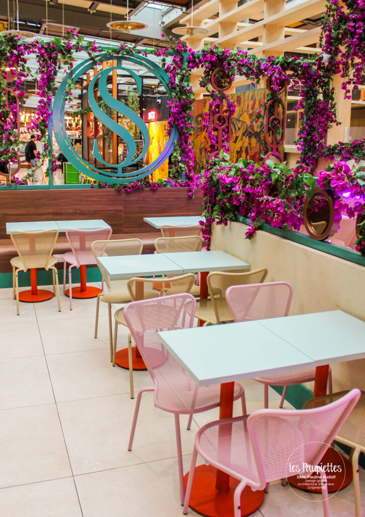 SARL Les Paupiettes Pauline Rudolf architecture interieur graphisme Sesam by litani centre commercial la part-dieu westfield restaurant libanais sur place a emporter