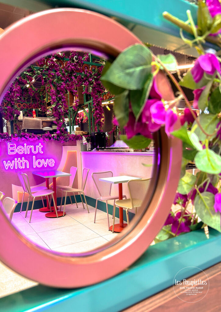SARL Les Paupiettes Pauline Rudolf architecture interieur graphisme Sesam by litani centre commercial la part-dieu westfield restaurant libanais sur place a emporter