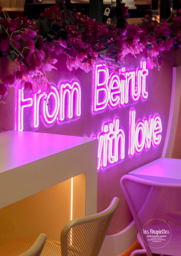 SARL Les Paupiettes Pauline Rudolf architecture interieur graphisme Sesam by litani centre commercial la part-dieu westfield restaurant libanais sur place a emporter