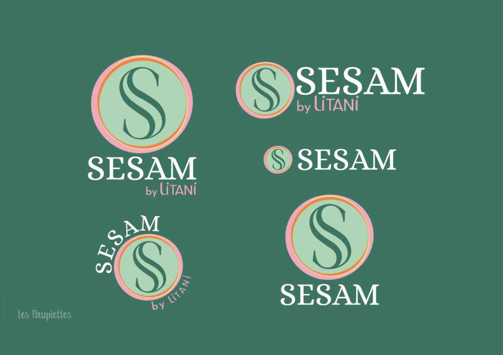 SARL Pauline Rudolf - les Paupiettes - architecture intérieur graphisme restaurant Sesam libanais charte graphique carte visite menu packaging by litani Centre commercial la Part Dieu