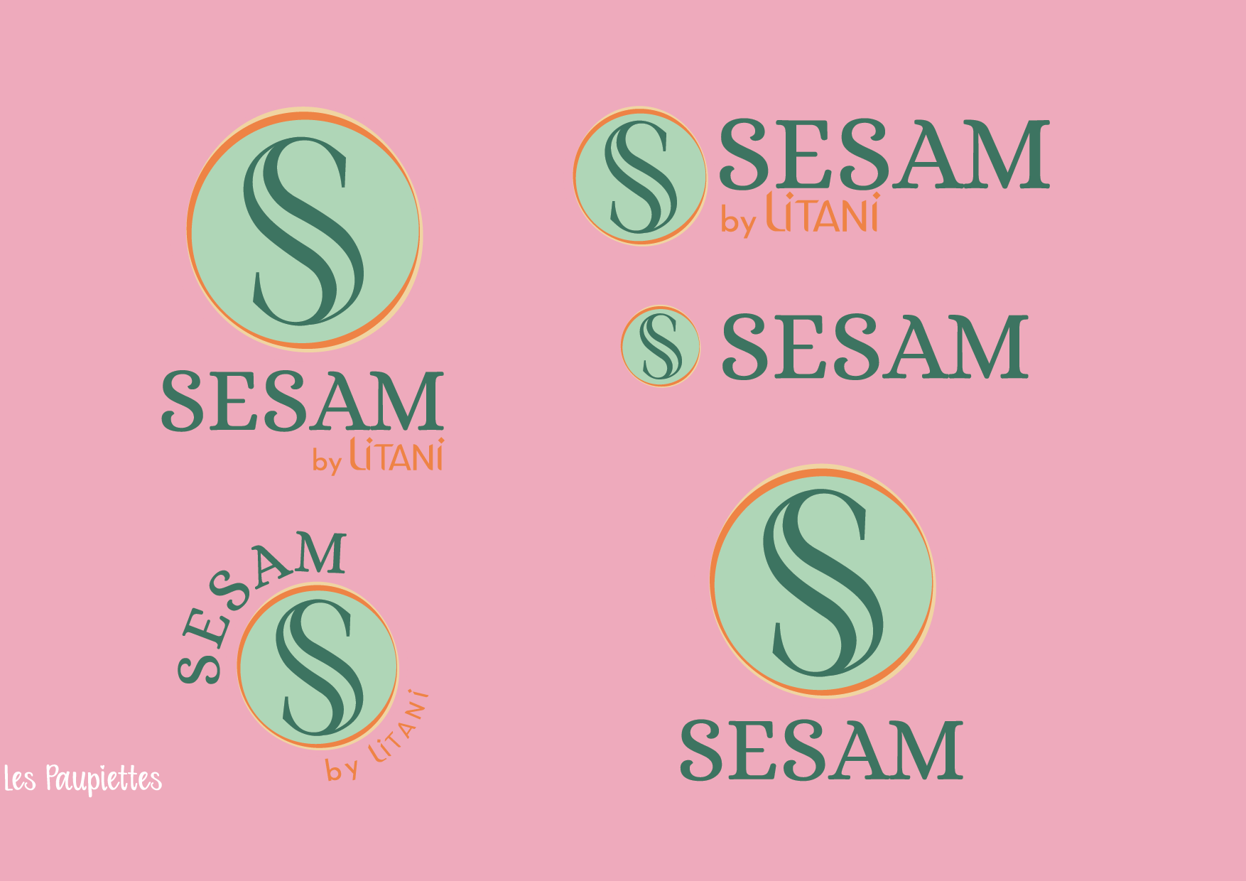 SARL Pauline Rudolf - les Paupiettes - architecture intérieur graphisme restaurant Sesam libanais charte graphique carte visite menu packaging by litani Centre commercial la Part Dieu