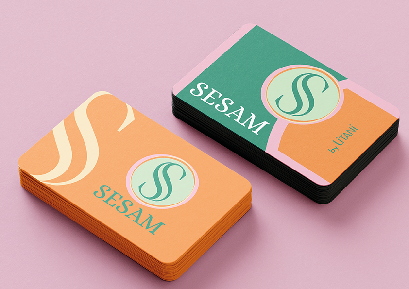 SARL Pauline Rudolf - les Paupiettes - architecture intérieur graphisme restaurant Sesam libanais charte graphique carte visite menu packaging by litani Centre commercial la Part Dieu