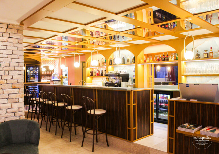SARL Pauline Rudolf Les paupiettes architecture intérieure graphisme restaurant hotel la ville borgo champagne aux mont d'or lyon