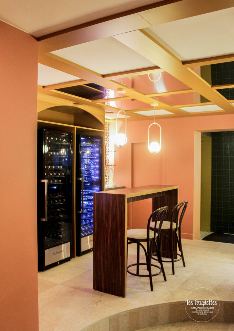 SARL Pauline Rudolf Les paupiettes architecture intérieure graphisme restaurant hotel la ville borgo champagne aux mont d'or lyon