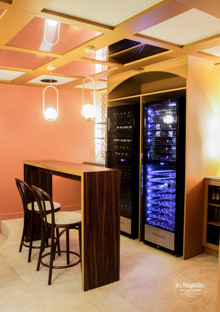 SARL Pauline Rudolf Les paupiettes architecture intérieure graphisme restaurant hotel la ville borgo champagne aux mont d'or lyon
