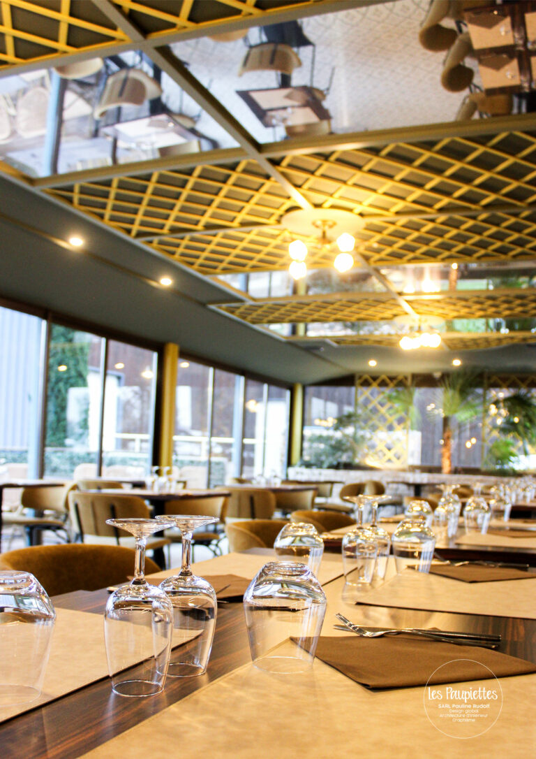 SARL Pauline Rudolf Les paupiettes architecture intérieure graphisme restaurant hotel la ville borgo champagne aux mont d'or lyon