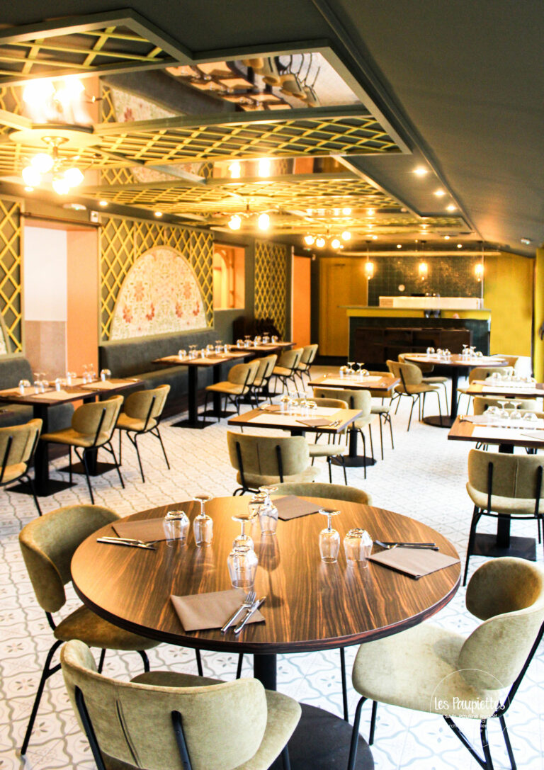 SARL Pauline Rudolf Les paupiettes architecture intérieure graphisme restaurant hotel la ville borgo champagne aux mont d'or lyon