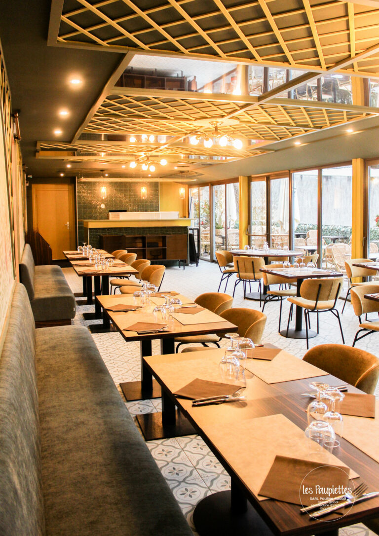 SARL Pauline Rudolf Les paupiettes architecture intérieure graphisme restaurant hotel la ville borgo champagne aux mont d'or lyon