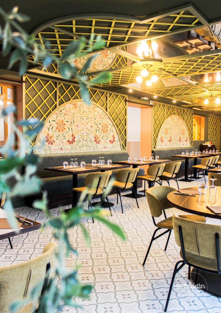 SARL Pauline Rudolf Les paupiettes architecture intérieure graphisme restaurant hotel la ville borgo champagne aux mont d'or lyon