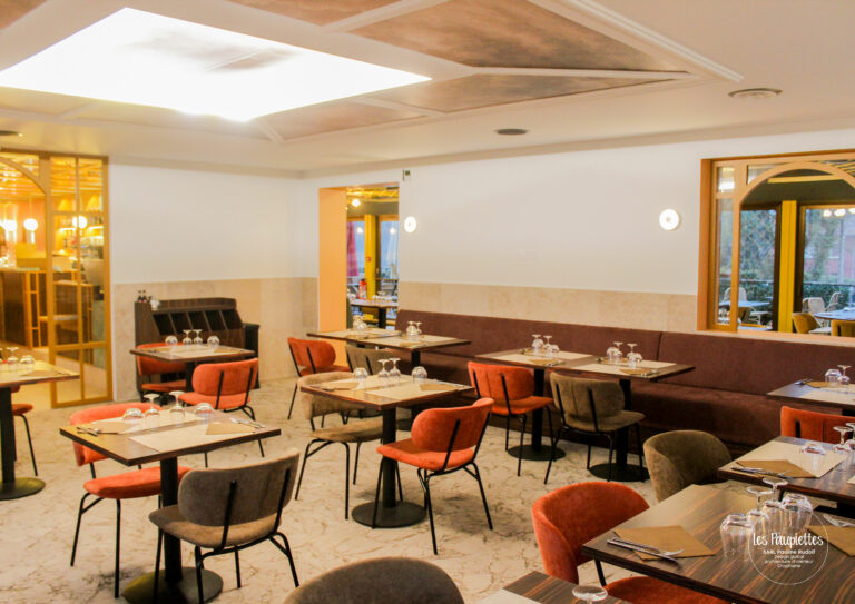 SARL Pauline Rudolf Les paupiettes architecture intérieure graphisme restaurant hotel la ville borgo champagne aux mont d'or lyon