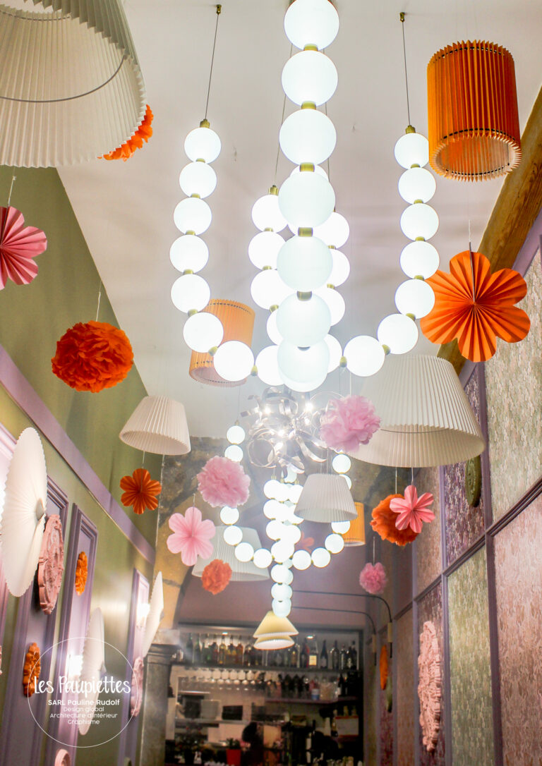 SARL PAULINE RUDOLF les Paupiettes architecture intérieure graphisme sous le balcon croix rousse restaurant