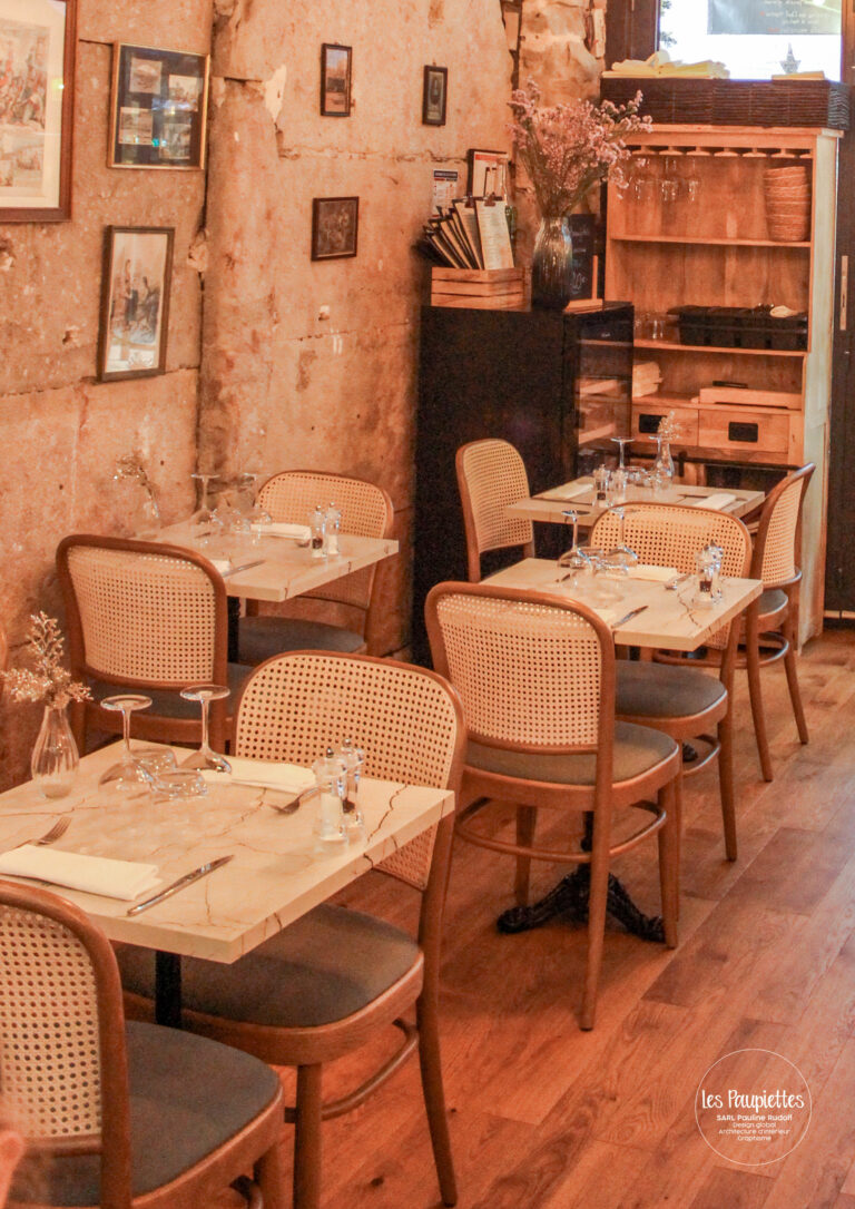 SARL Pauline Rudolf Les Paupiettes architecture intérieure et graphisme lyon rhone alpes ancré restaurant brasserie rue mercière lyon