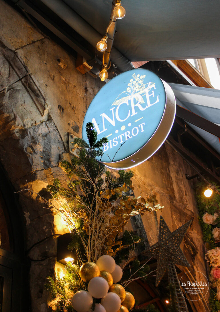 SARL Pauline Rudolf Les Paupiettes architecture intérieure et graphisme lyon rhone alpes ancré restaurant brasserie rue mercière lyon