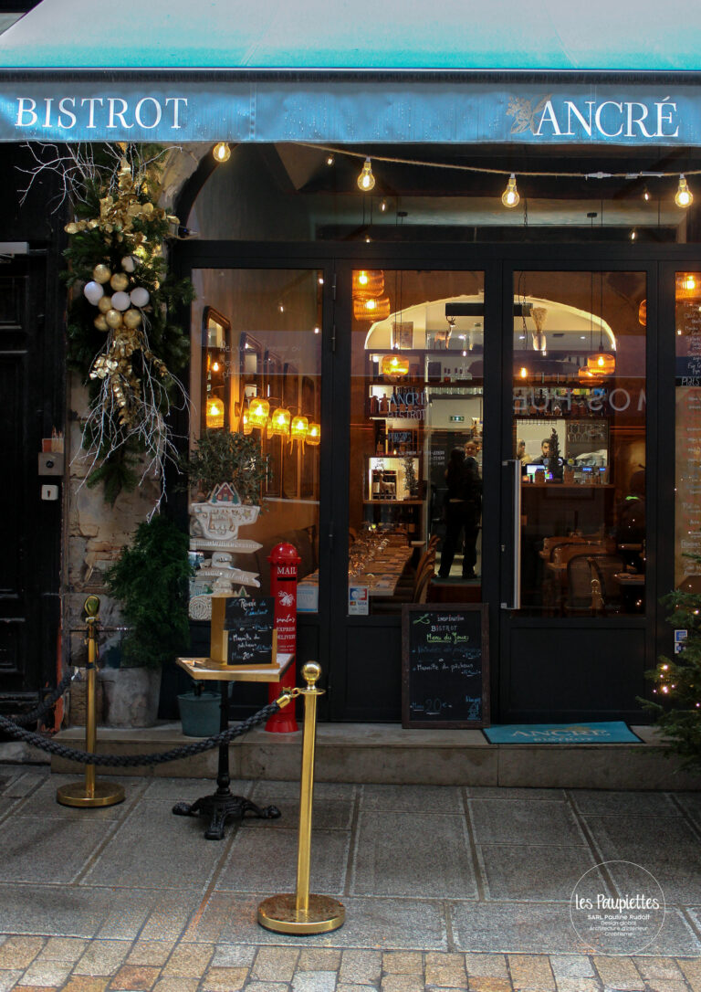 SARL Pauline Rudolf Les Paupiettes architecture intérieure et graphisme lyon rhone alpes ancré restaurant brasserie rue mercière lyon