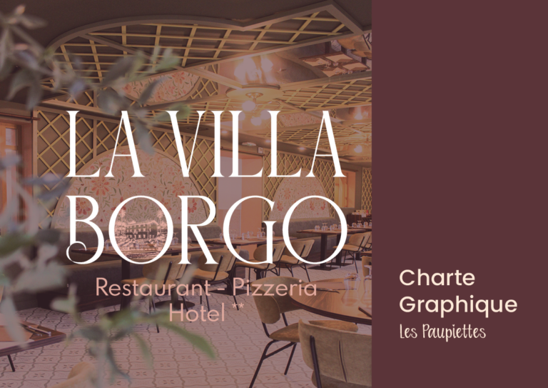 Charte graphique Villa Borgo SARL Pauline Rudolf architecture et graphisme lyon restaurant hotel
