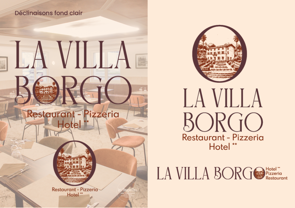 Charte graphique Villa Borgo SARL Pauline Rudolf architecture et graphisme lyon restaurant hotel