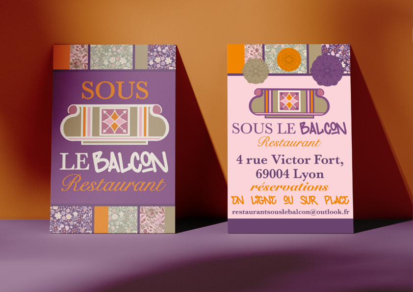 SARL PAULINE RUDOLF Les Paupiettes architecture interieur et graphisme charte graphique projet Sous le Balcon restaurant bistrot graphisme