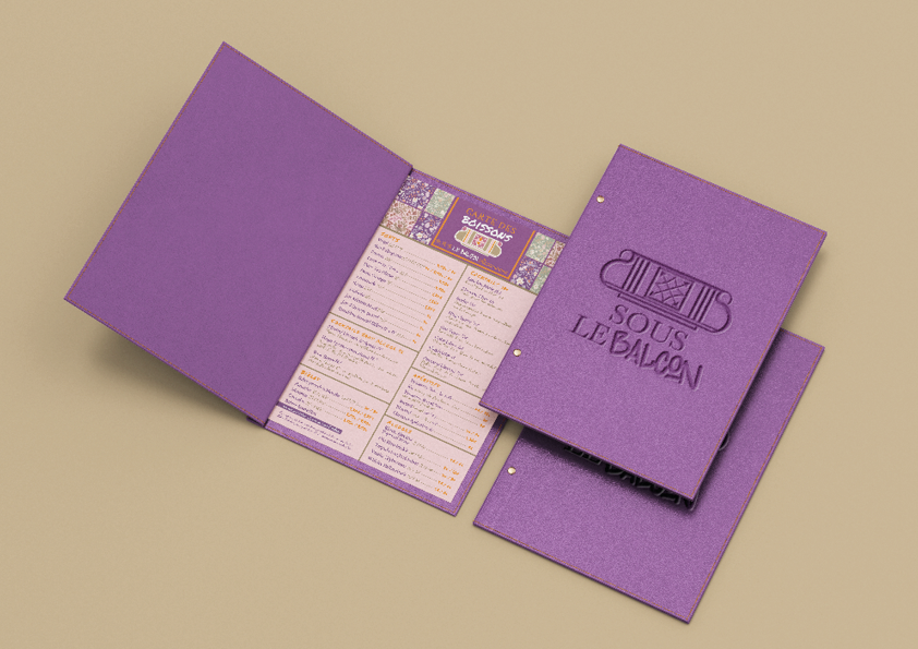 SARL PAULINE RUDOLF Les Paupiettes architecture interieur et graphisme charte graphique projet Sous le Balcon restaurant bistrot graphisme