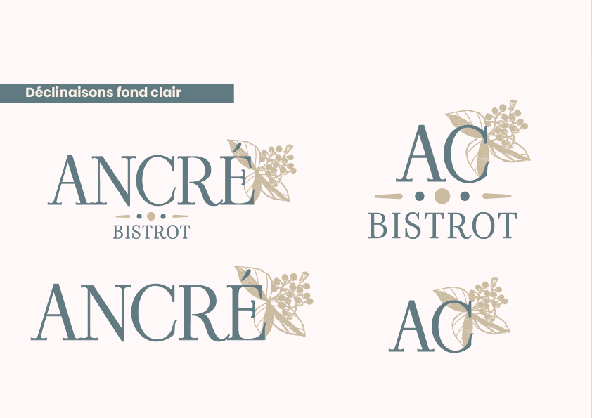 SARL Pauline Rudolf - les Paupiettes - graphisme charte graphique Ancré restaurant bistrot lyon