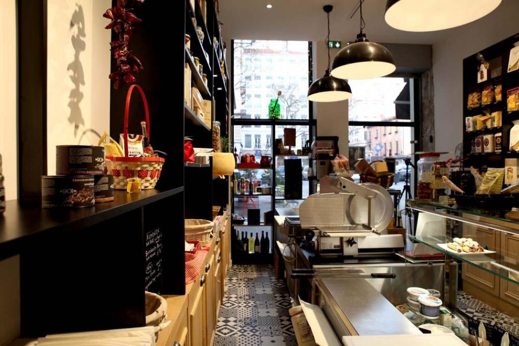 Projet Naturalmente Italiano Traiteur Epicerie Lyon6, Pauline Rudolf, architecte d'intérieur Lyon France